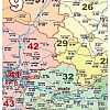 MAPA ŚCIENNA POLSKI – KODÓW POCZTOWYCH 1:750 000