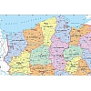 Polska w latach 1956-89 - mapa 200 x 150 cm