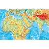 The World Physical - ścienna fizyczna mapa świata w języku angielskim 160 x 120 cm