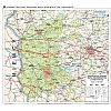 Woj. lubuskie - ścienna mapa administracyjno-samochodowa
