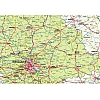 Województwo mazowieckie - ścienna mapa administracyjno-drogowa