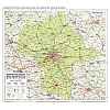 Województwo mazowieckie - ścienna mapa administracyjno-drogowa