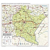Województwo podkarpackie - ścienna mapa administracyjno-drogowa